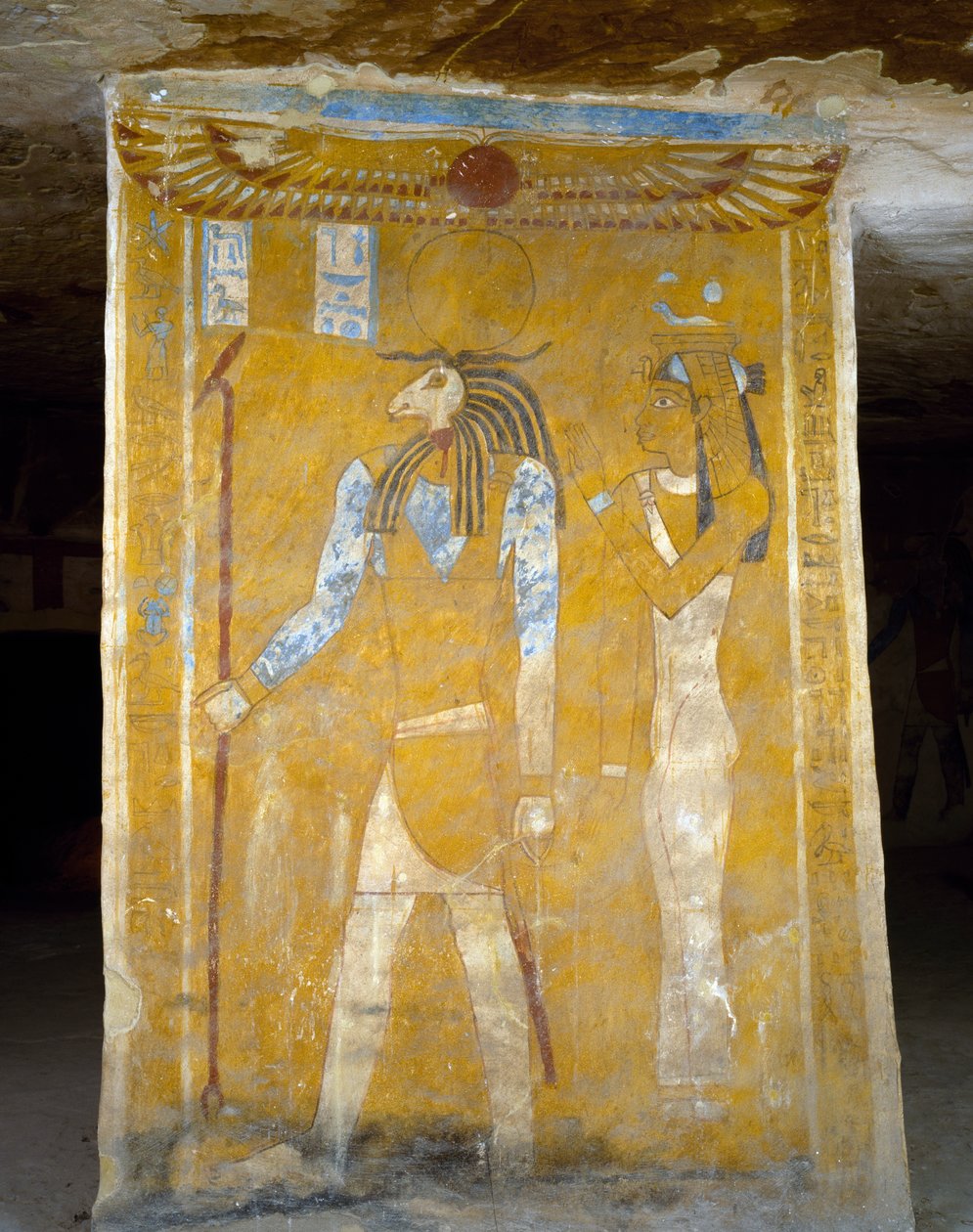 Väggmålningar från Tomb of Pa Nentwy, Bahariya Oasis, Giza, Egypten. Egyptisk civilisation, 26:e dynastin, 663-525 f.Kr. av Egyptian 26th Dynasty