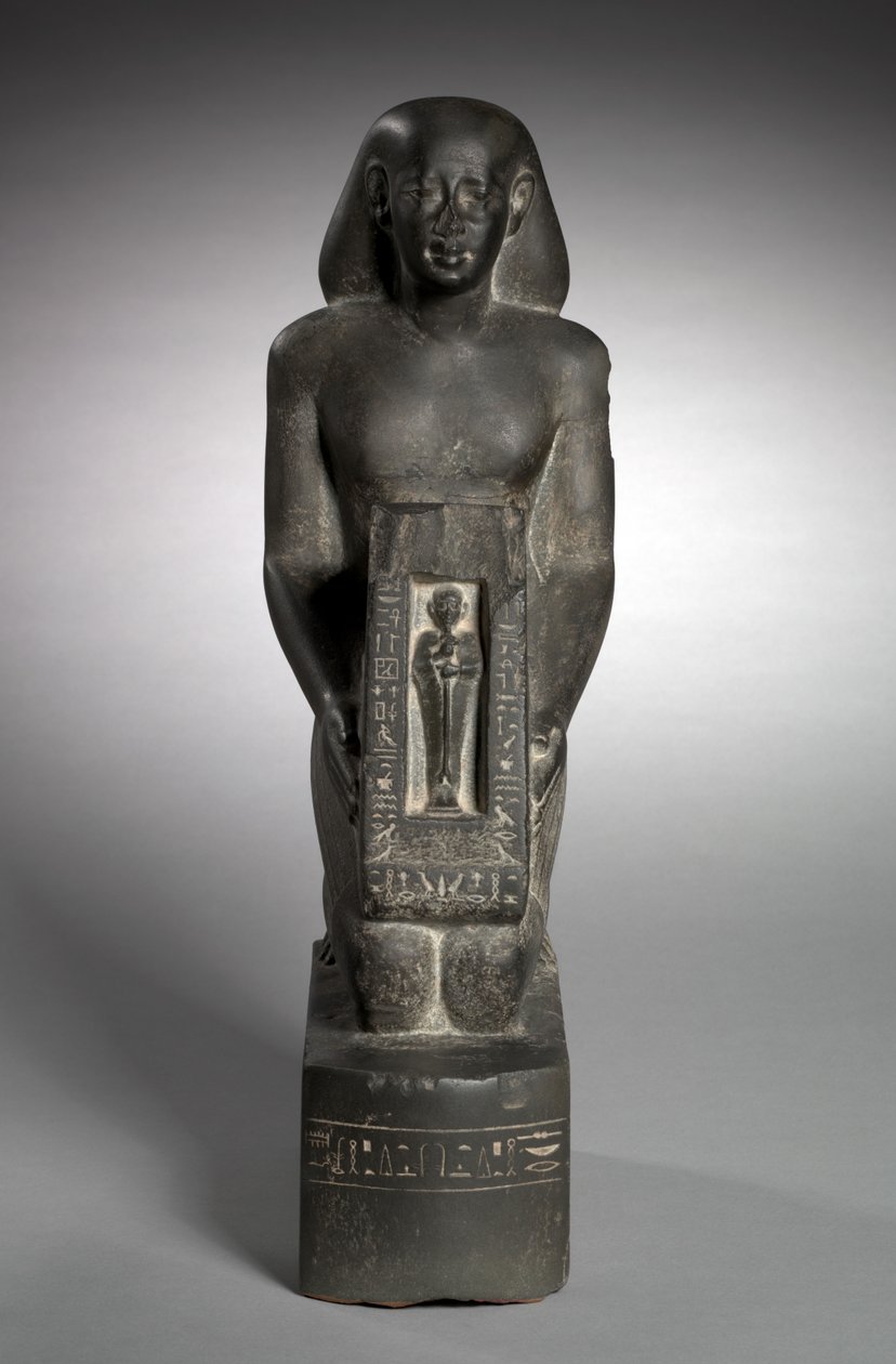 Naophorous staty av finanschefen och övervakaren av fälten, Horwedja, 521-486 f.Kr. av Egyptian 27th Dynasty