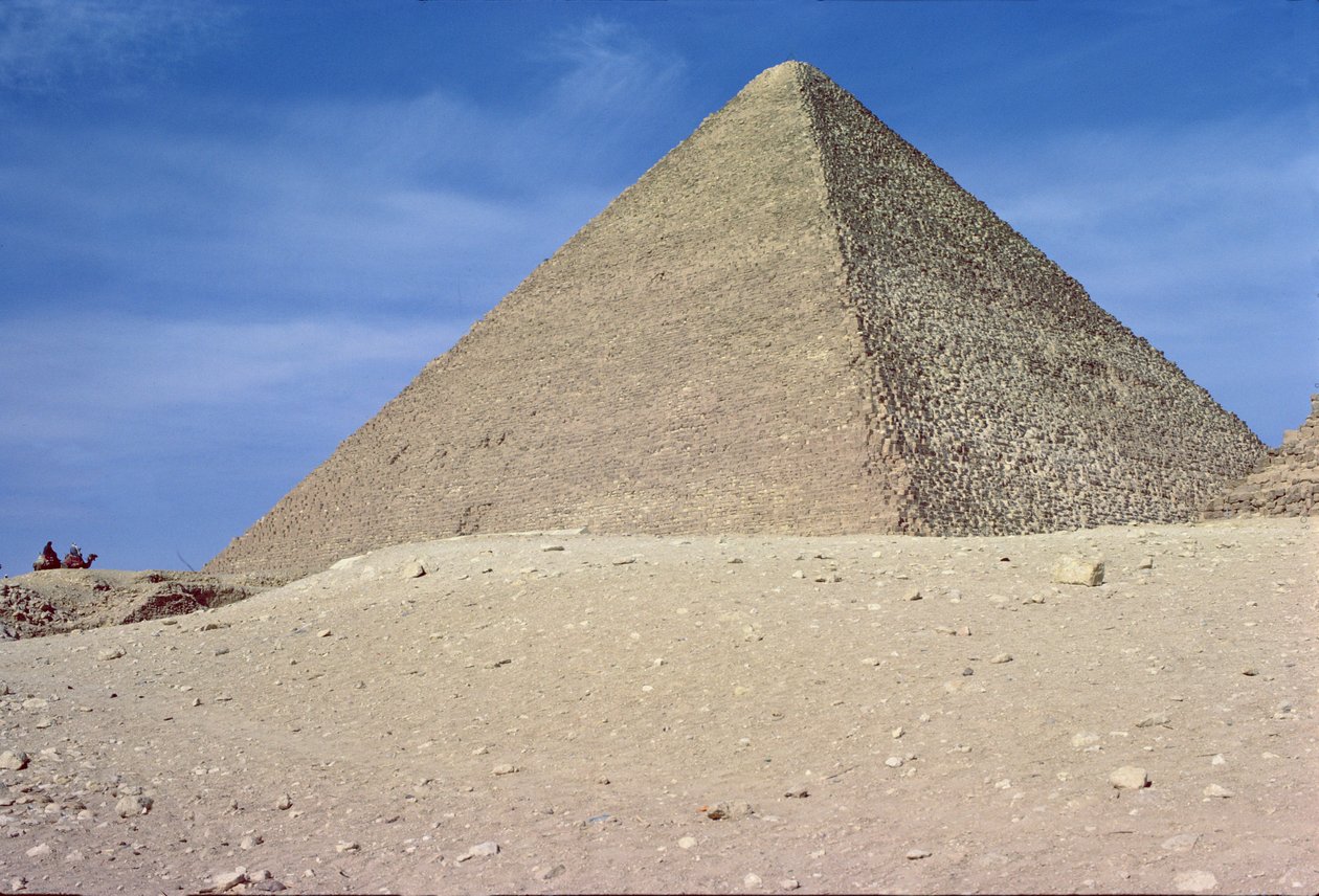 Stora pyramiden i Khufu (c.2551-2528 f.Kr.) Gamla kungariket av Egyptian 4th Dynasty