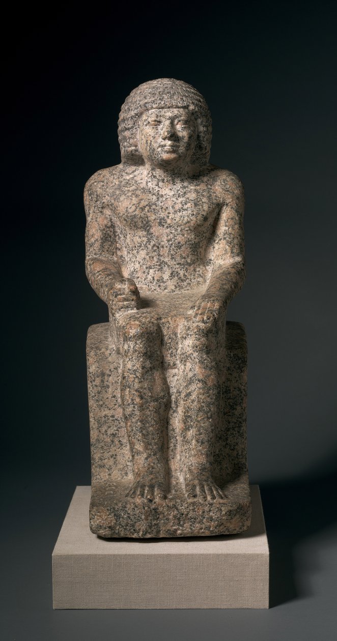Sittande staty av Nykara, 2408-2377 f.Kr av Egyptian 5th Dynasty