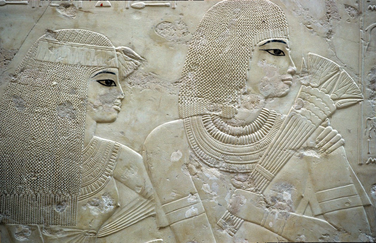 Forntida Egypten, Målning/snideri, Ramose och hans hustru, Guvernör i Thebe, De adligas dal, Ramoses grav av Egyptian Egyptian