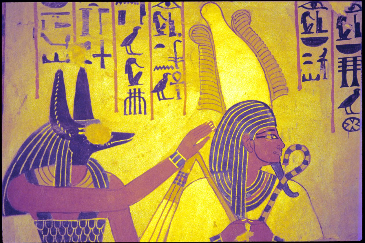 Forntida Egypten, Väggmålning, Sennufers grav, De ädlas grav, Thebe av Egyptian Egyptian