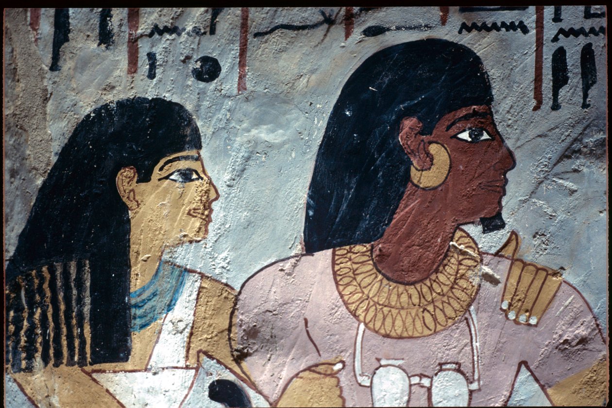 Forntida Egypten, Väggmålning, Sennufers grav, De adligas grav, Thebe av Egyptian Egyptian