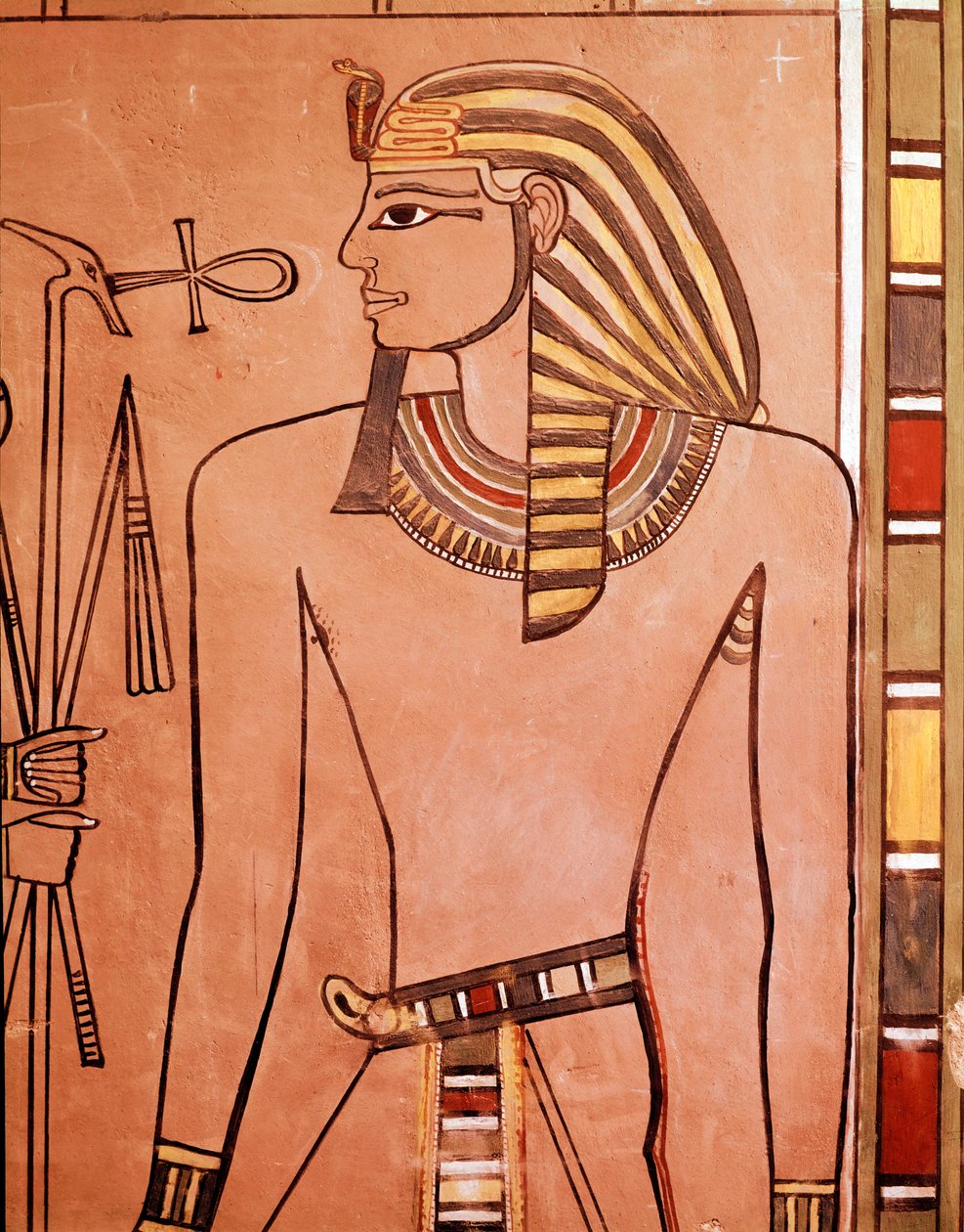 Kung Amenhotep II (Amenophis II) (fresk av Egyptian Egyptian