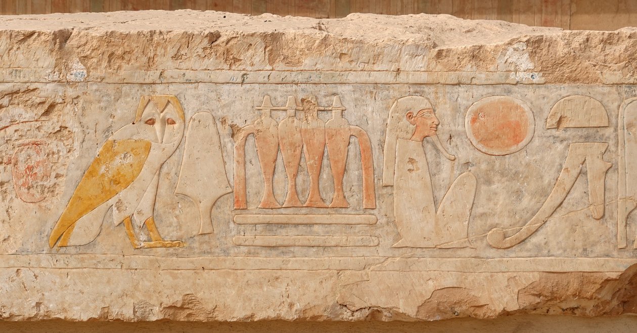 Låg relief. Hatshepsut begravningstempel, Deir el Bahari av Egyptian Egyptian