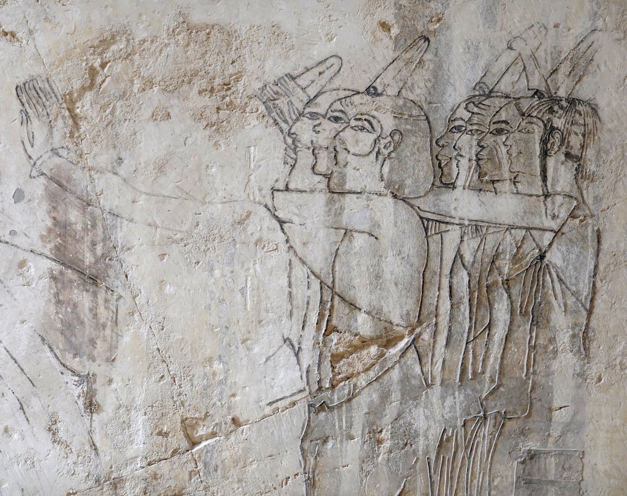 Skissteckning av en grupp män, Ramoses grav av Egyptian Egyptian