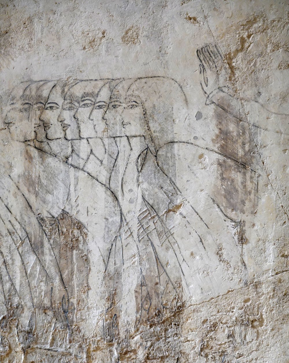 Skissteckning av en grupp kvinnor, Ramoses grav av Egyptian Egyptian