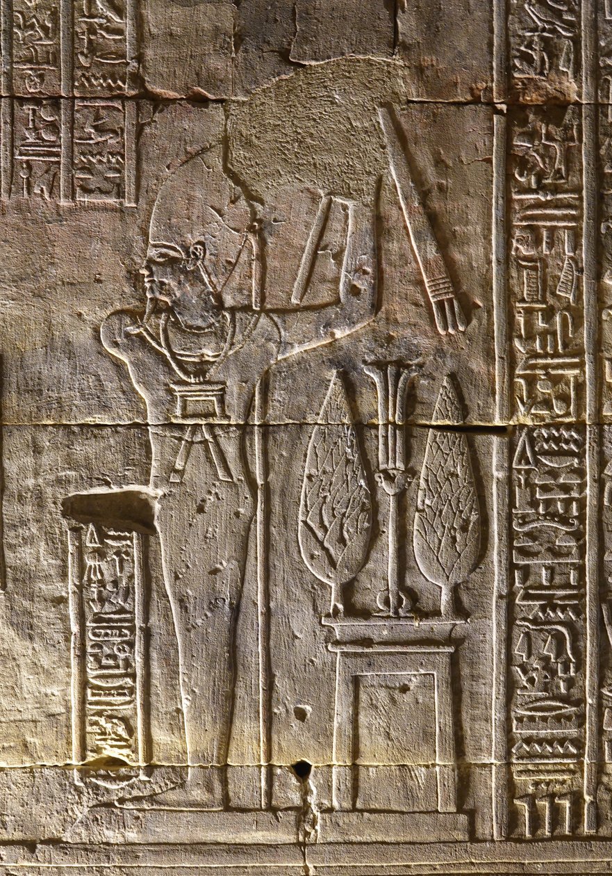 Farao och hans attribut, Horustemplet i Edfu av Egyptian Egyptian