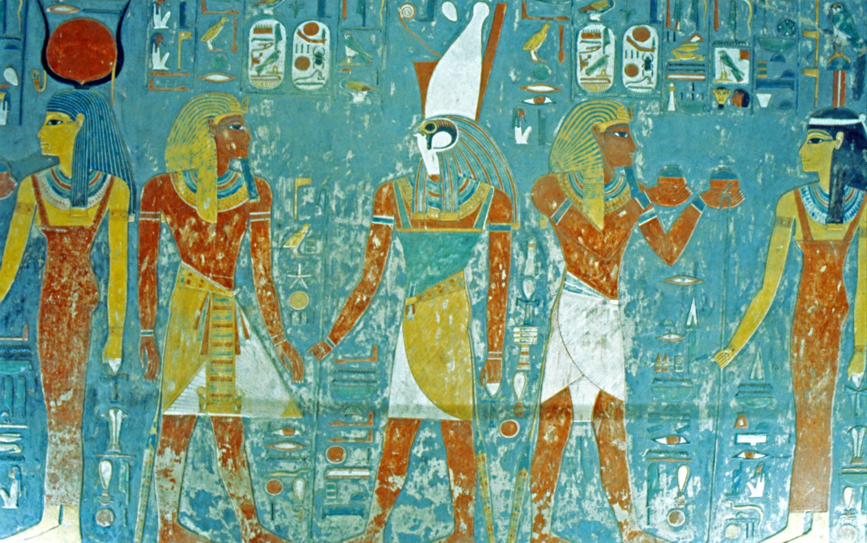 Konungarnas dal, Horemhebs grav Farao före Osiris, Isis, Ma