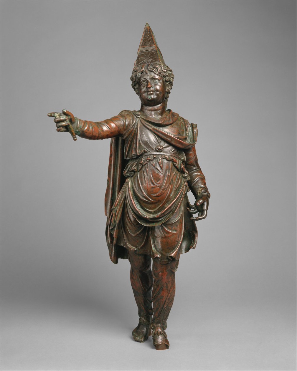 Bronsstatyett av en pojke i österländsk klänning, mitten av slutet av 1:a århundradet f.Kr. (brons) av Egyptian Ptolemaic Period