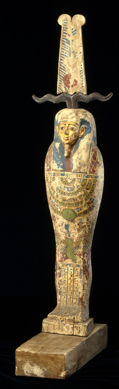 Companion Statue, 332-30 BC (trä, polykrom och guld) av Egyptian Ptolemaic Period