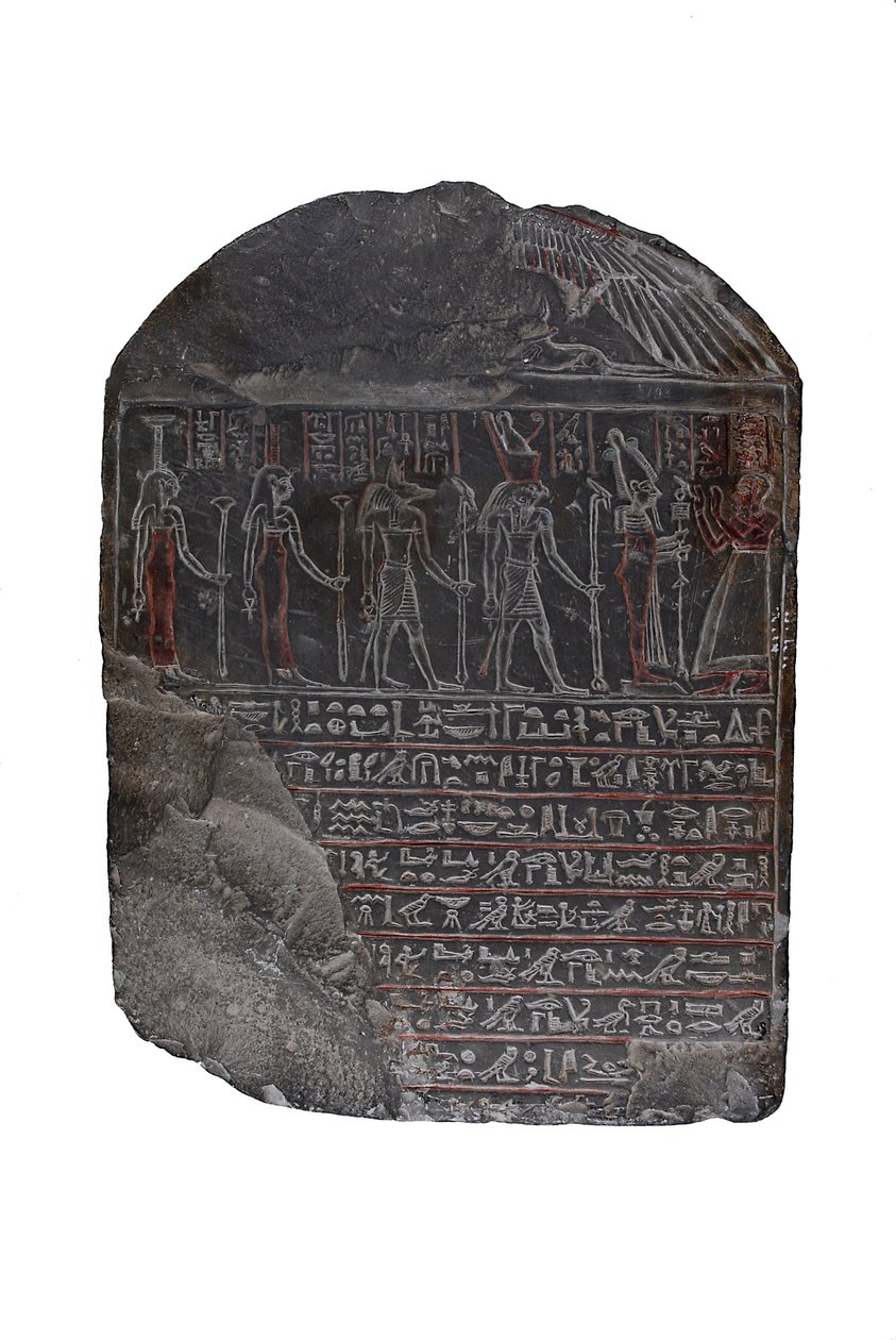 Begravningsstele av Hordiefnakht, 330-323 f.Kr. (kalksten) av Egyptian Ptolemaic Period