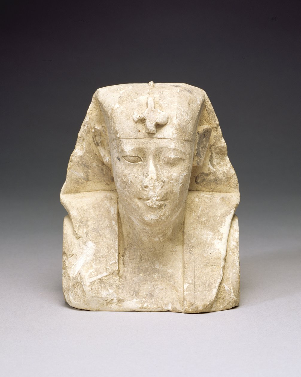 Skulptörsmodell av en kung, möjligen Ptolemaios I eller II (kalksten) av Egyptian Ptolemaic Period