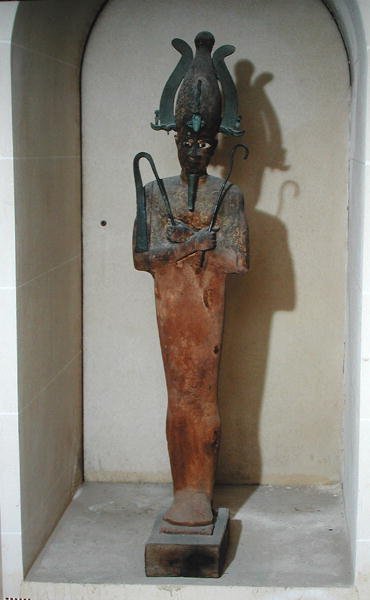 Staty av Osiriskulten (målat trä och brons) av Egyptian Ptolemaic Period