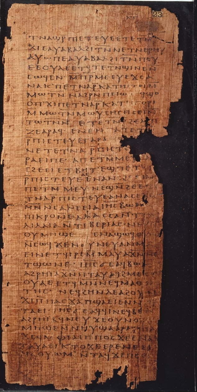 Sida från Johannesevangeliet av Egyptian School