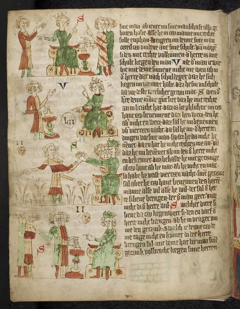 Feodal lag. Från Heidelberg Sachsenspiegel, 1300-talet av Eike von Repgow