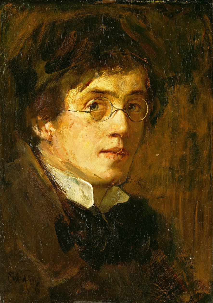Självporträtt av Hjalmer Eilif Emanuel Peterssen
