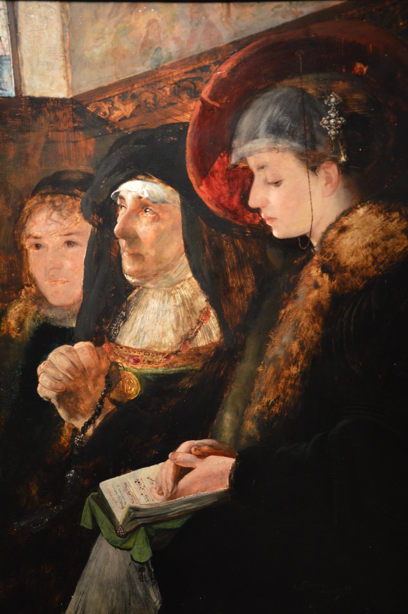 Under psalmsången av Hjalmer Eilif Emanuel Peterssen