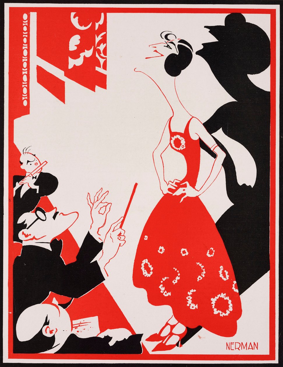 Karikatyr av den engelska skådespelerskan Gracie Fields, av Einar Nerman (1888-1983), från The Tatler, nr 1411, 11 juli av Einar Nerman
