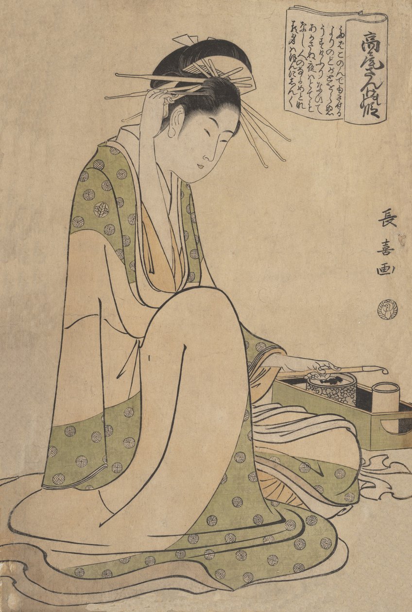 Sanka Takaos elektricitet, va? 1798. av Eishōsai Chōki