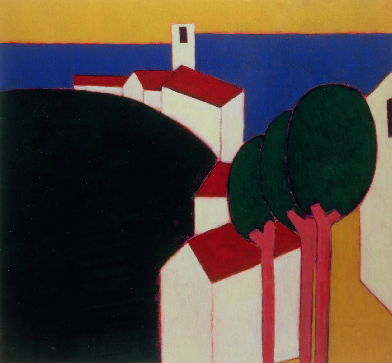 In the Luberon, 2000 (akryl på duk) av Eithne Contemporary Artist Donne
