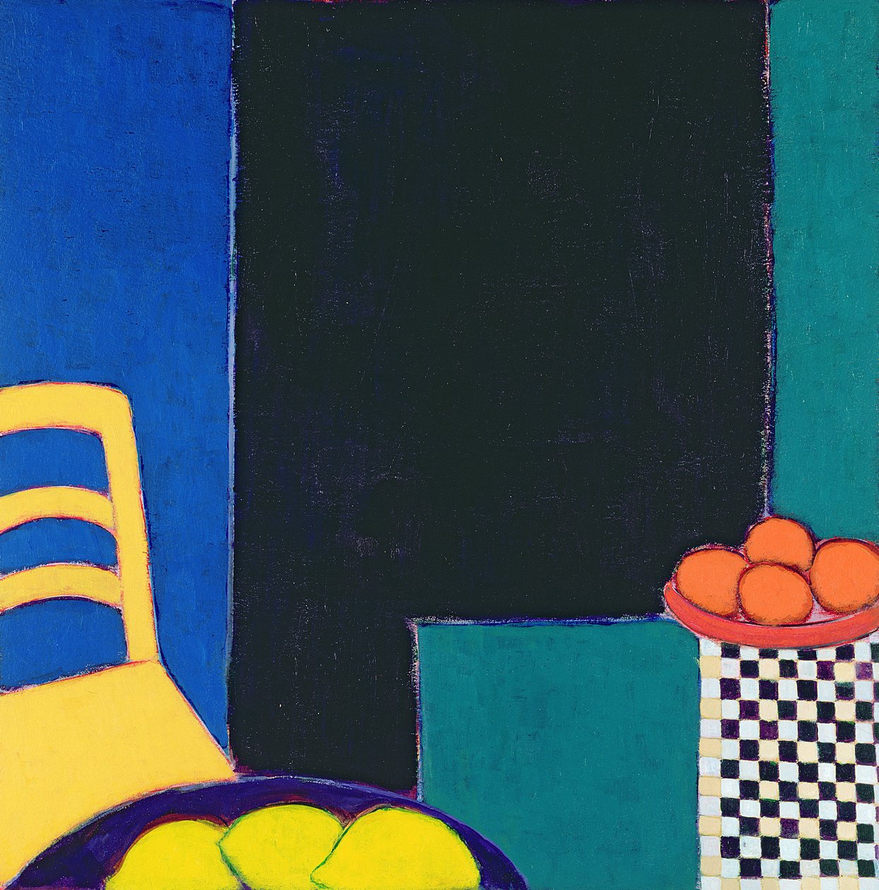 Apelsiner och citroner, 2002 (akryl på papper) av Eithne Contemporary Artist Donne