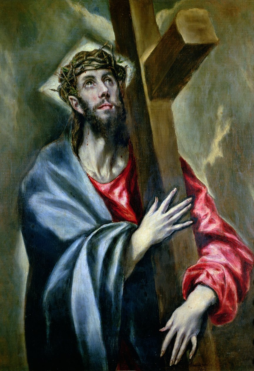 Kristus knäpper korset, 1600-10 av El Greco