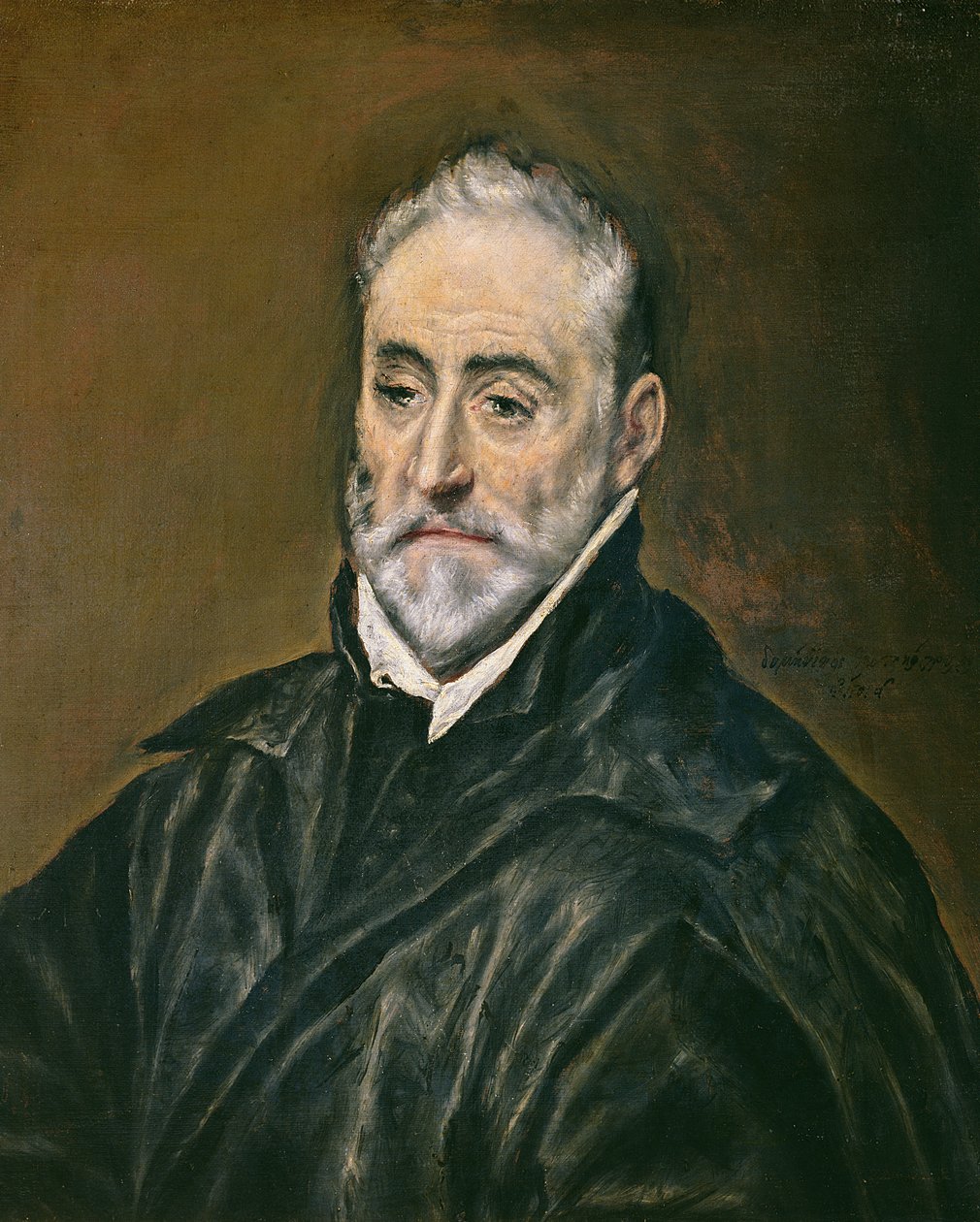 Porträtt av Antonio de Covarrubias y Leiva, kanik i Toledos katedral, ca 1600 av El Greco