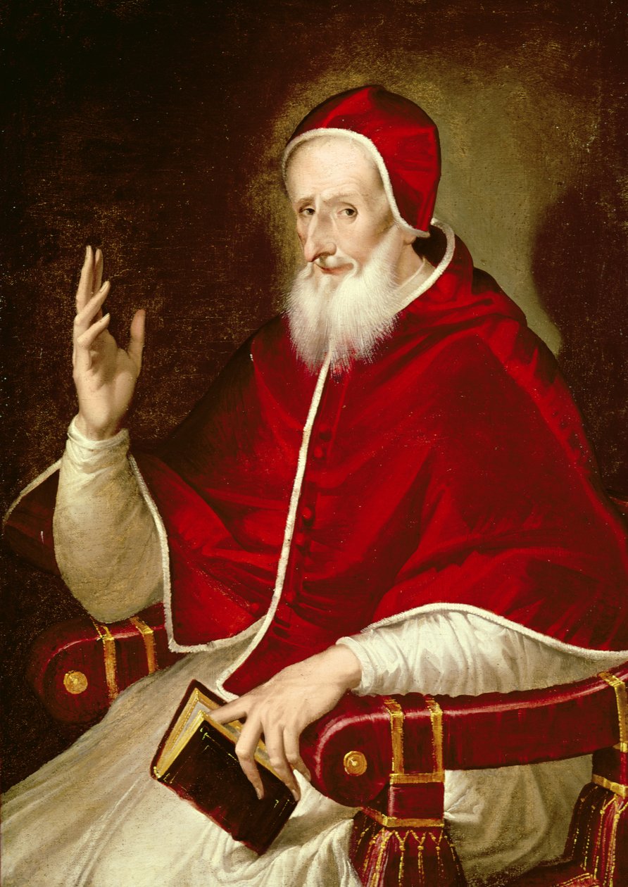 Porträtt av påven Pius V (1504-1572), ca 1571 av El Greco