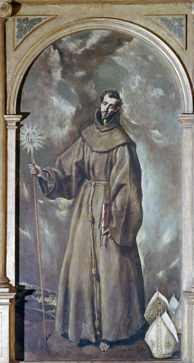 St Bernardino av Siena av El Greco