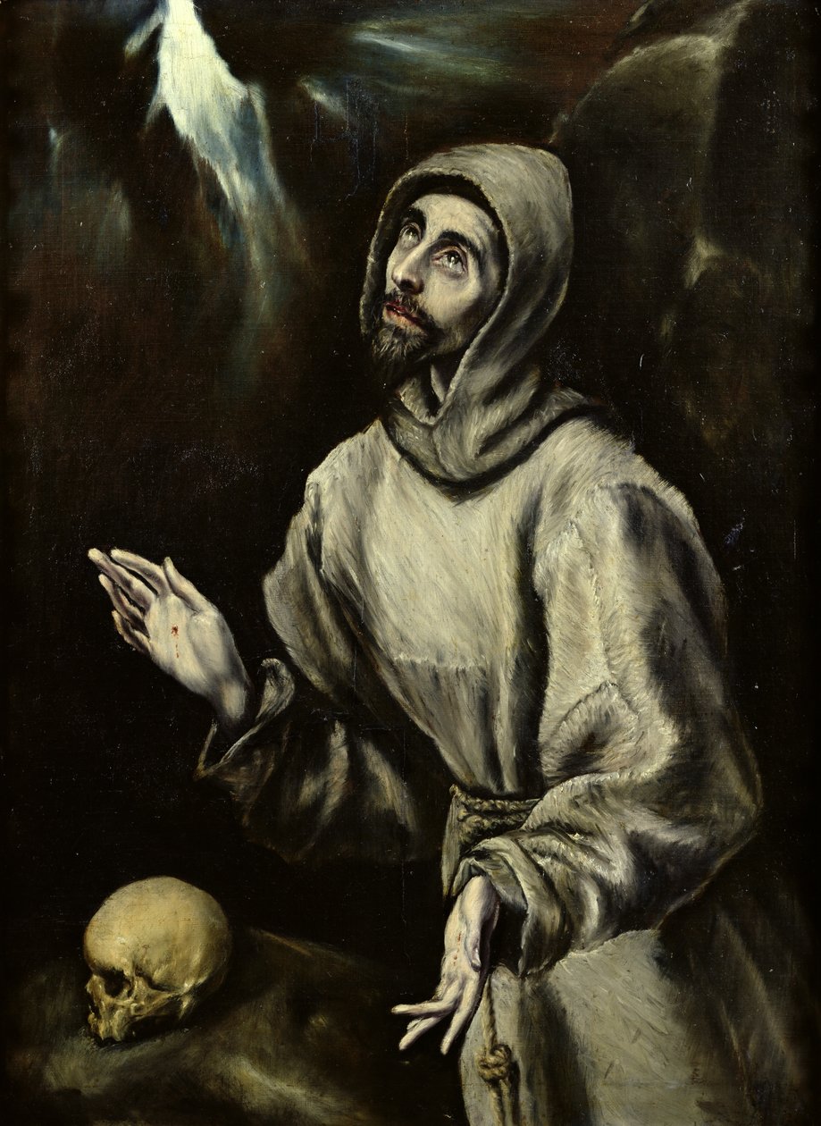 St. Franciskus av Assisi tar emot Stigmata, c.1595 av El Greco