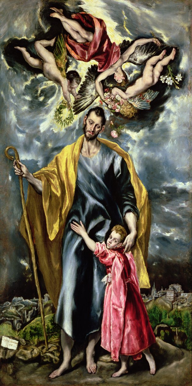 St. Joseph och Kristusbarnet, 1597-99 av El Greco