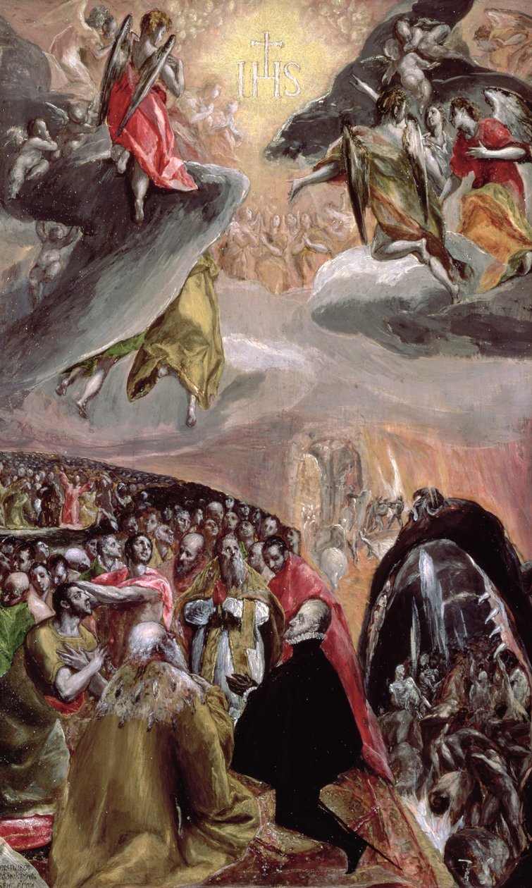 Tillbedjan av Jesu namn, ca 1578 (olja och tempera på trä) av El Greco