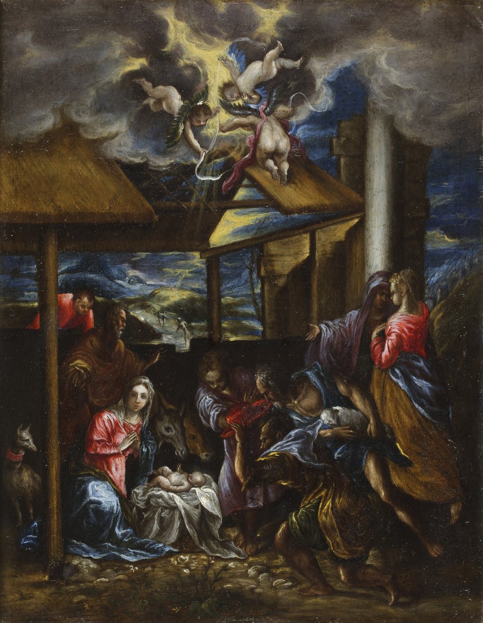 Herdarnas tillbedjan, c.1576-77 av El Greco