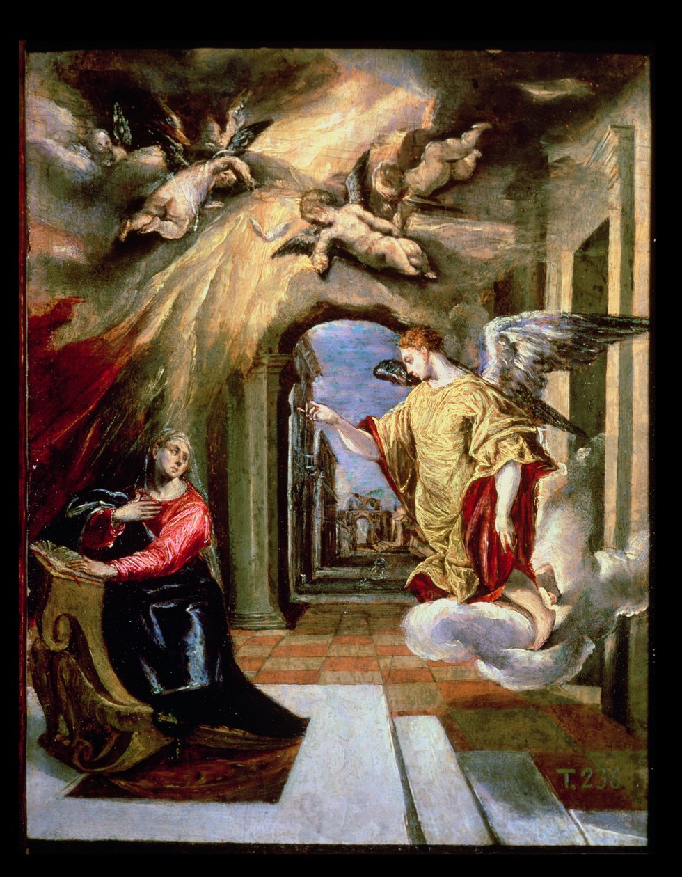Bebådelsen, c.1570-73 av El Greco