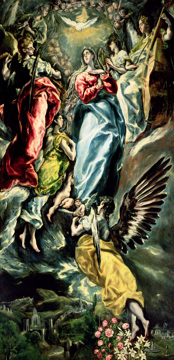 Den obefläckade avlelsen, 1607-13 av El Greco