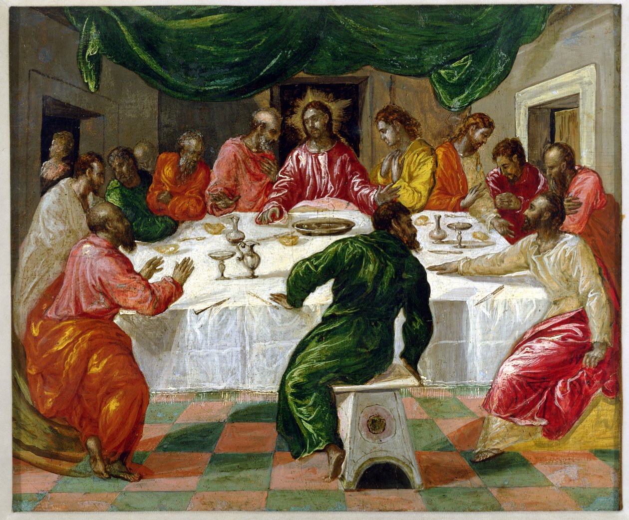 Nattvarden, 1567-70 (tempera på panel) av El Greco