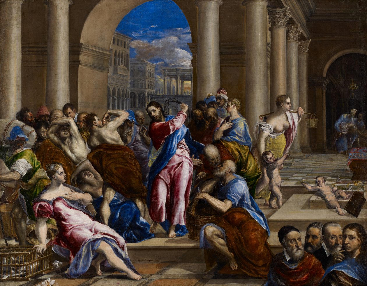 Kristus driver växlarna från templet, ca 1570 (olja på duk) av El Greco