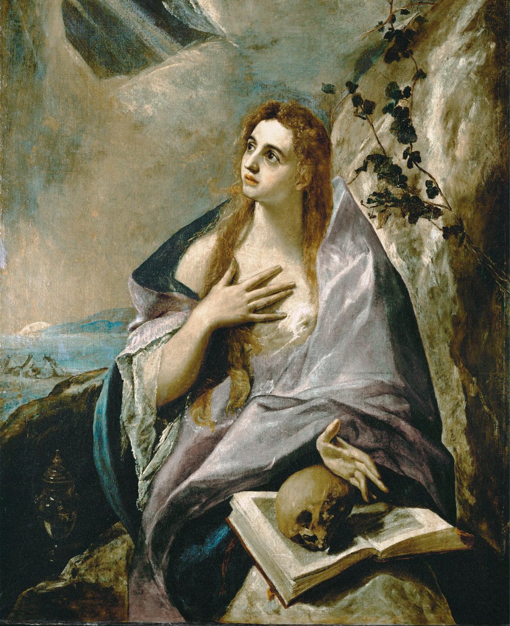 Maria Magdalena (målning på duk) av El (1541-1614) Greco