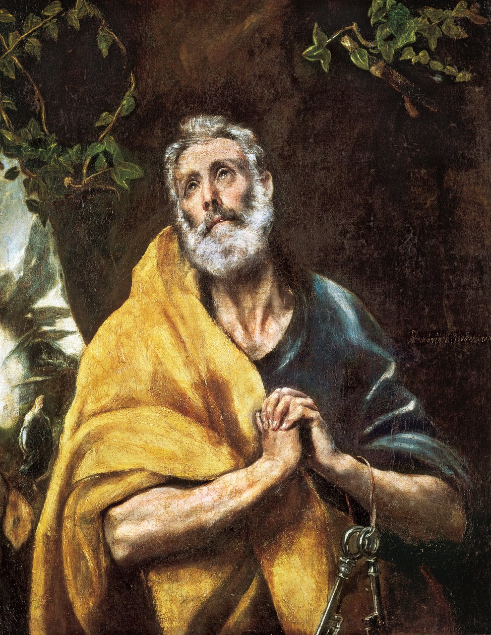 "The Tears of Saint Peter", c.1594-1604 (olja på duk) av El Greco