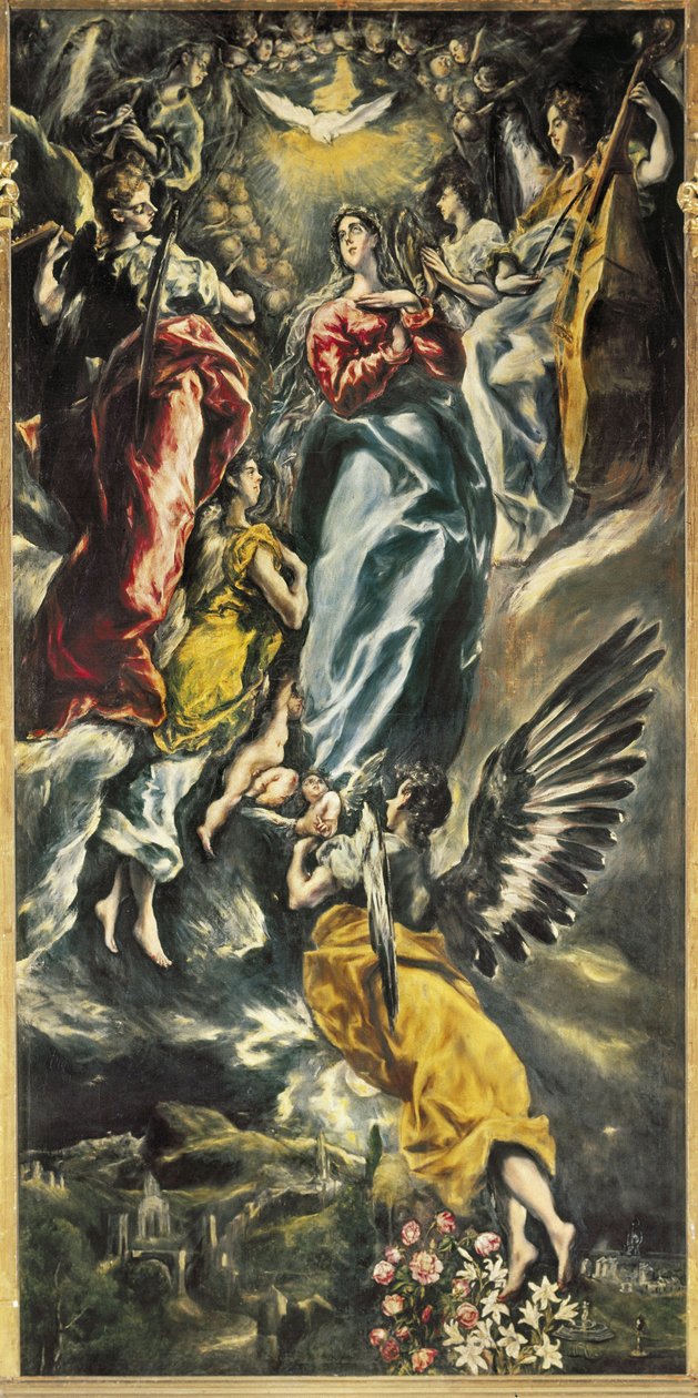 Jungfrun av den obefläckade avlelsen av El (1541 1614) Greco