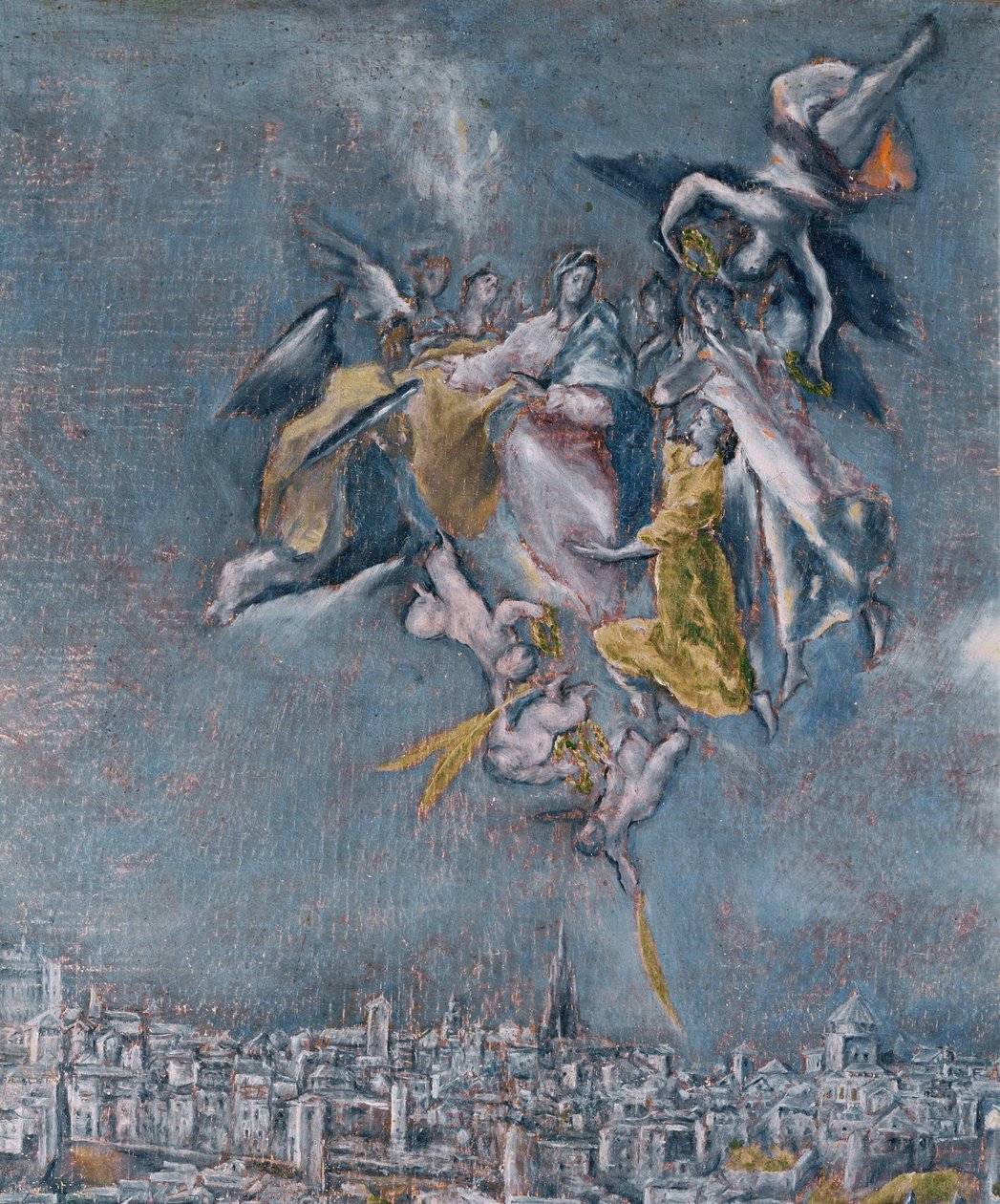 Utsikt och karta över Toledo (målning på duk) av El (1541-1614) Greco