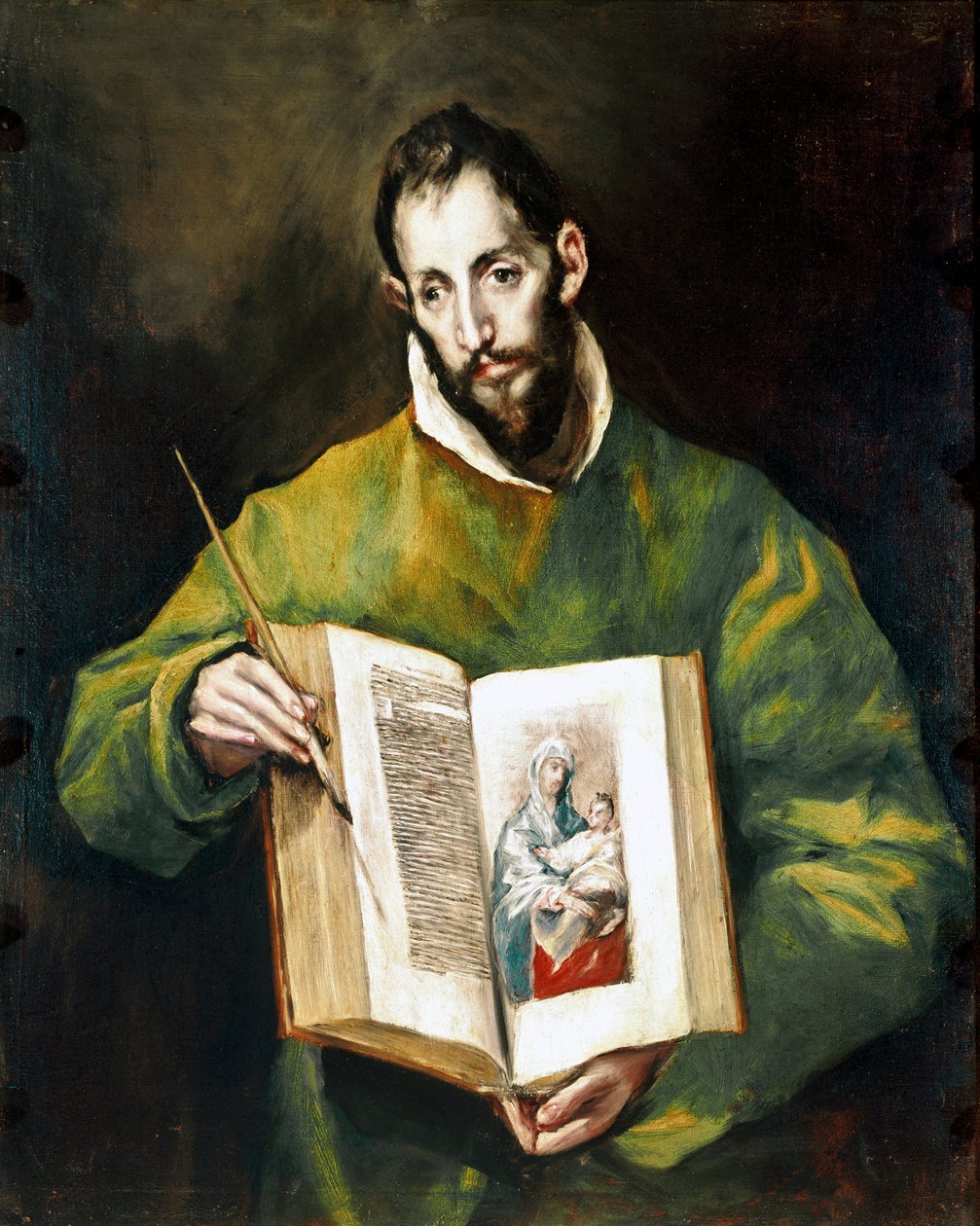 Apostolatet för katedralen i Toledo: Apoter Saint Luke Evangelist. Målning av Domenikos Theotokopoulos dit El Greco (1540-1614) av El Greco