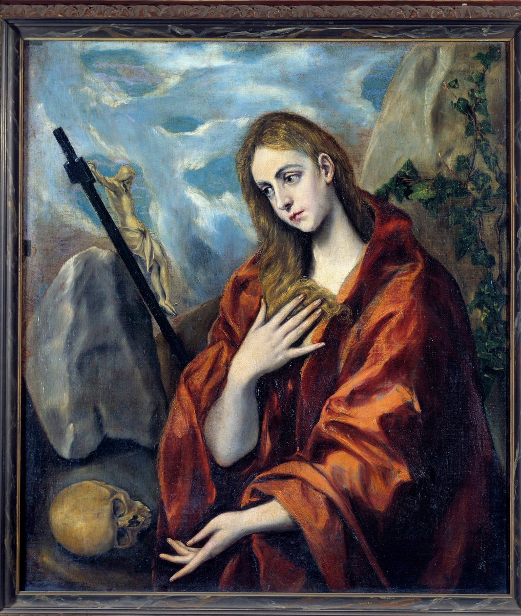 La Madeleine repentante Målning (Vanita) av Domenikos Theotokopoulos dit El Greco (1541-1614) Sitges från 1600-talet. Cau Ferrat museum av El Greco