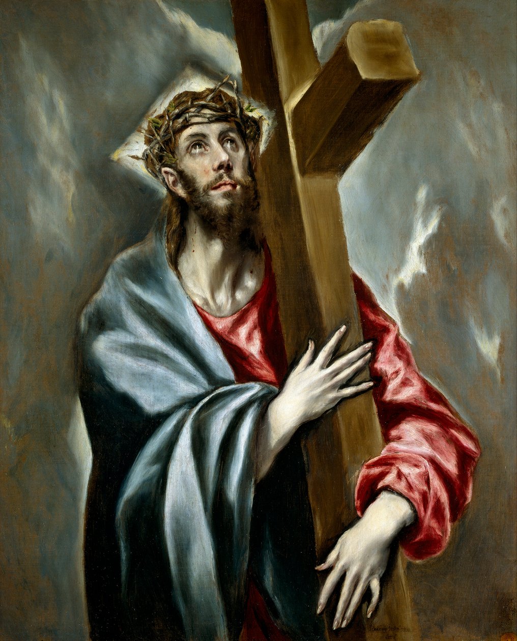 Christ Carrying the Cross (Carrying the Cross or Stations of the Cross) - Målning av Domenikos Theotokopoulos känd som El Greco (1540-1614), olja på duk, cirka 1602, spansk konst av El Greco