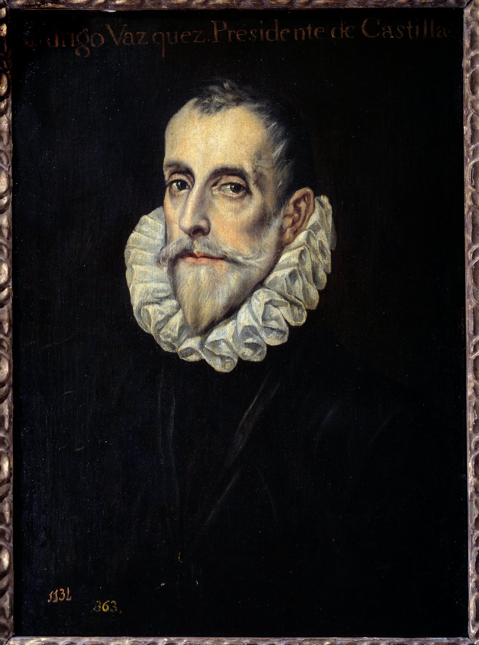 Porträtt av Rodrigue Vazquez, ordförande för finansrådet och Kastilien Målning av Domenikos Theotokopoulos dit El Greco (1541-1614) 1500-talet sön. 0,66x0,4m. Madrid, Pradomuseet av El Greco