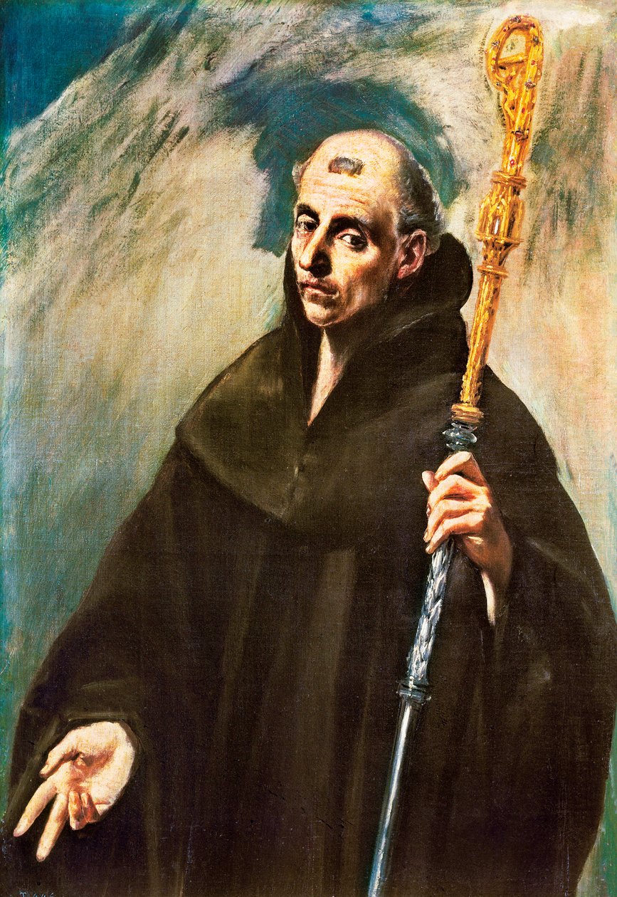 Porträtt av Sankt Benedictus av Nursia av El Greco