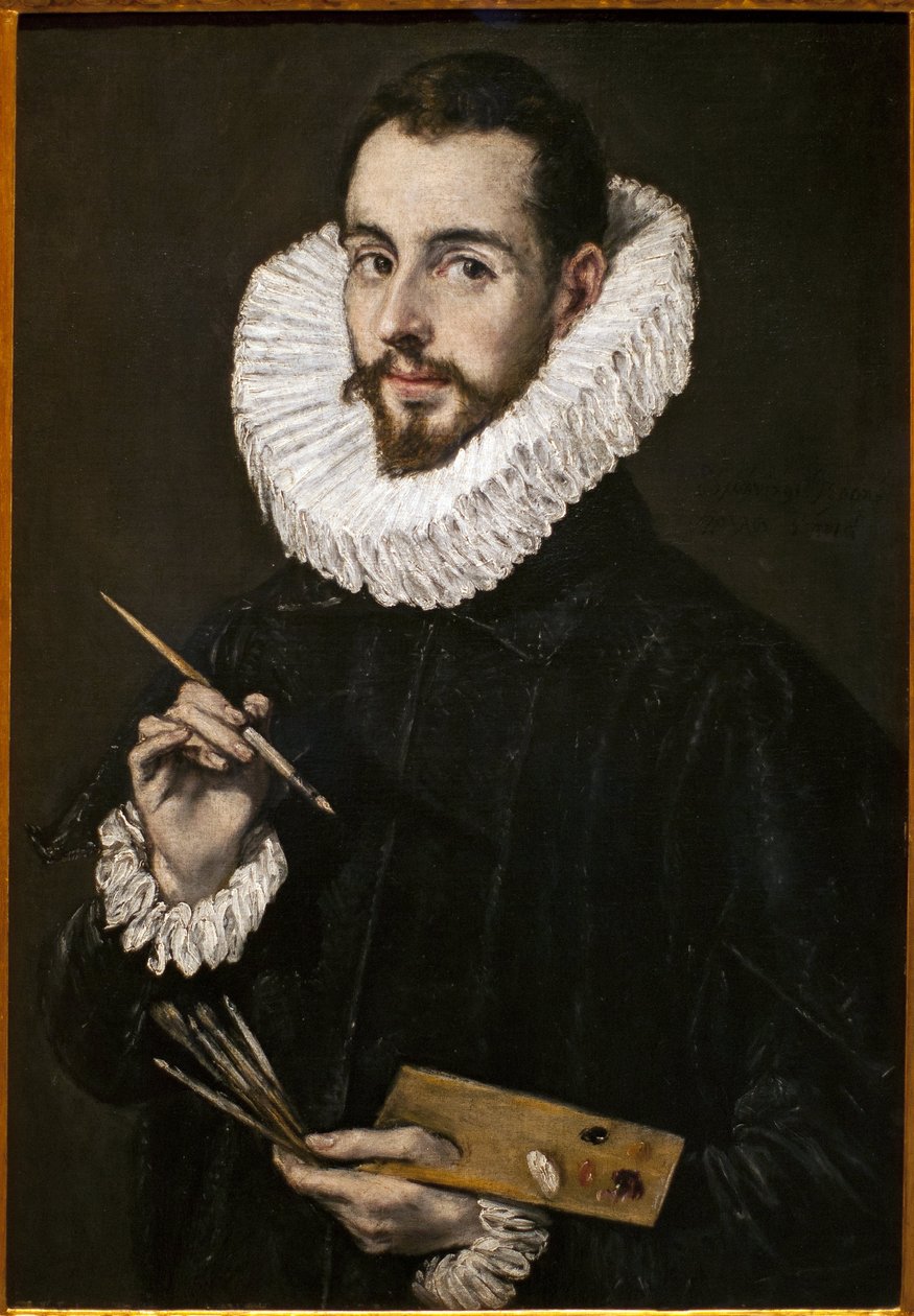 Porträtt av målarens son, Jorge Manuel. Målning av Domenico Theothocopoulos, känd som El Greco (1541-1614), olja på duk, cirka 1600. Museum of Fine Arts i Sevilla, Spanien. av El Greco