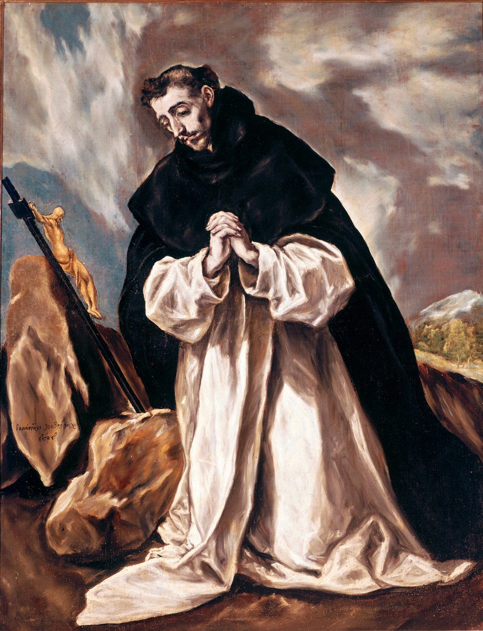 Saint Dominica i bön Målning av Domenikos Theotokopoulos dit El Greco (1541-1614) 1598-1603 Sön. 120x88 cm katedralen i Toledo (Toledo) av El Greco