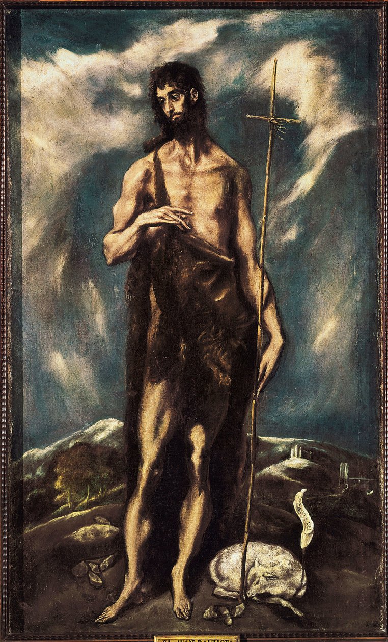 Johannes Döparen, ca. 1600-05 (olja på duk) av El Greco